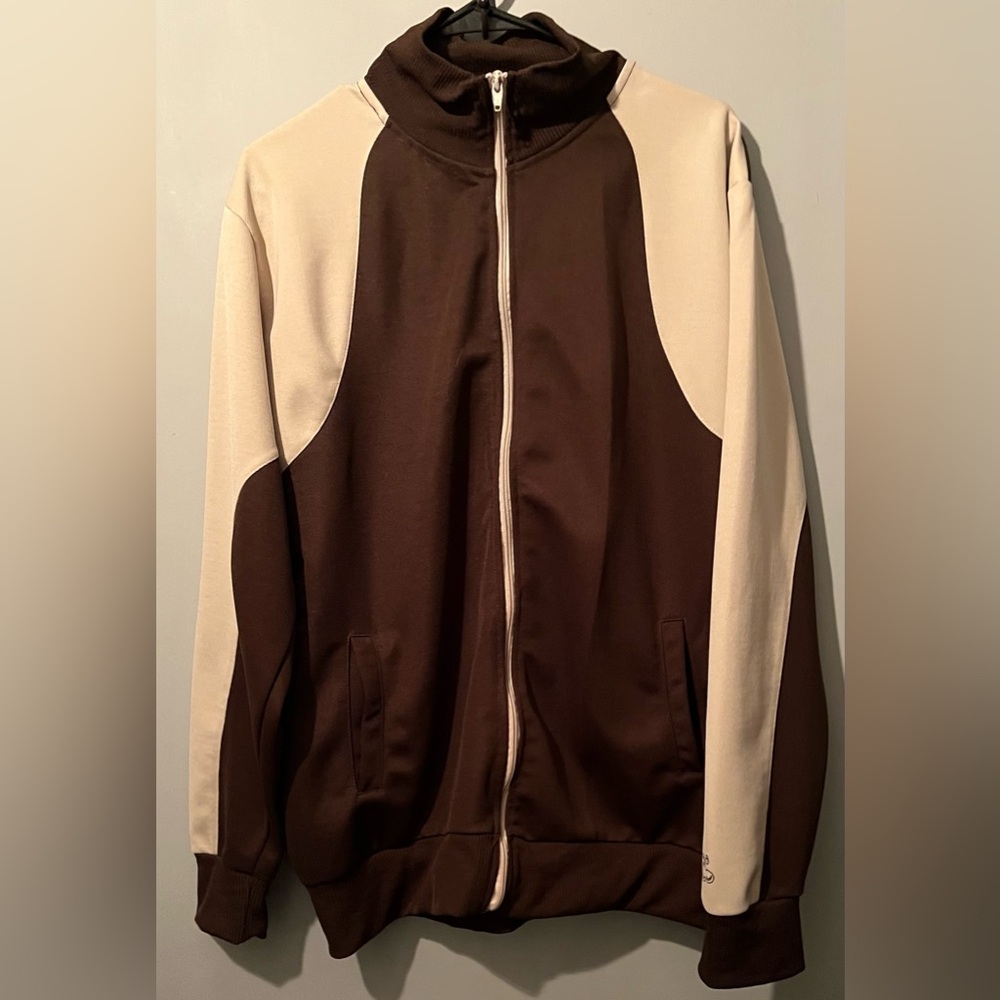Ambiguous Skateboarding Brown/Tan full zip jacket. Large.  Excellent condition
